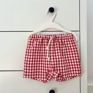 Bermuda Vichy rojo