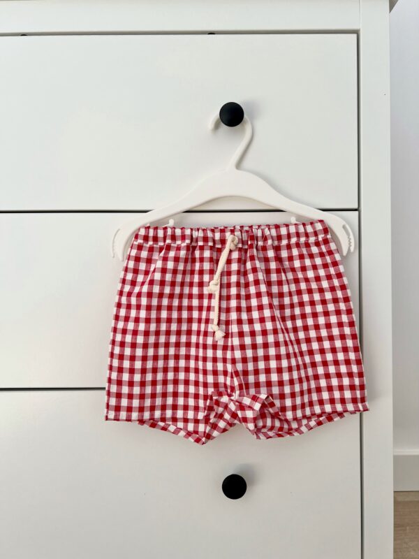 Bermuda Vichy rojo