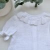 Camisa doble gasa marfil cuello bordado - Imagen 2