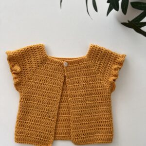 Chaleco lana mostaza