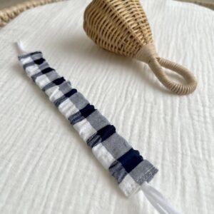 Chupetero Vichy azul marino