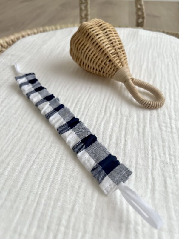 Chupetero Vichy azul marino