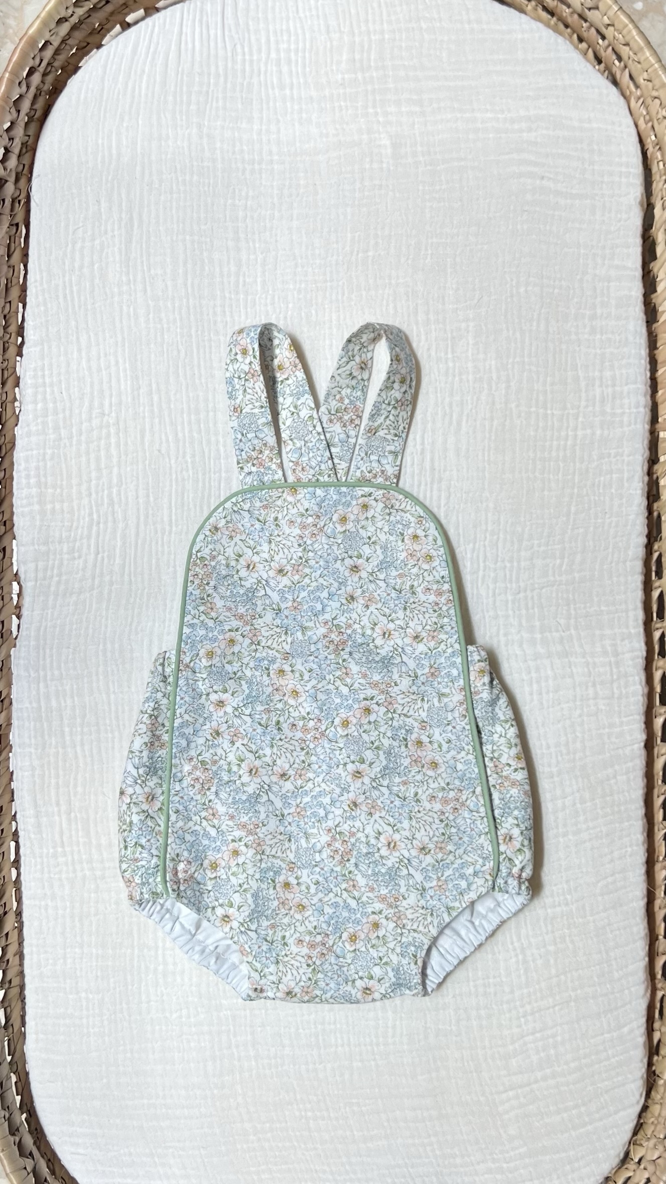 Pelele India lino flores - Talla 9 m
