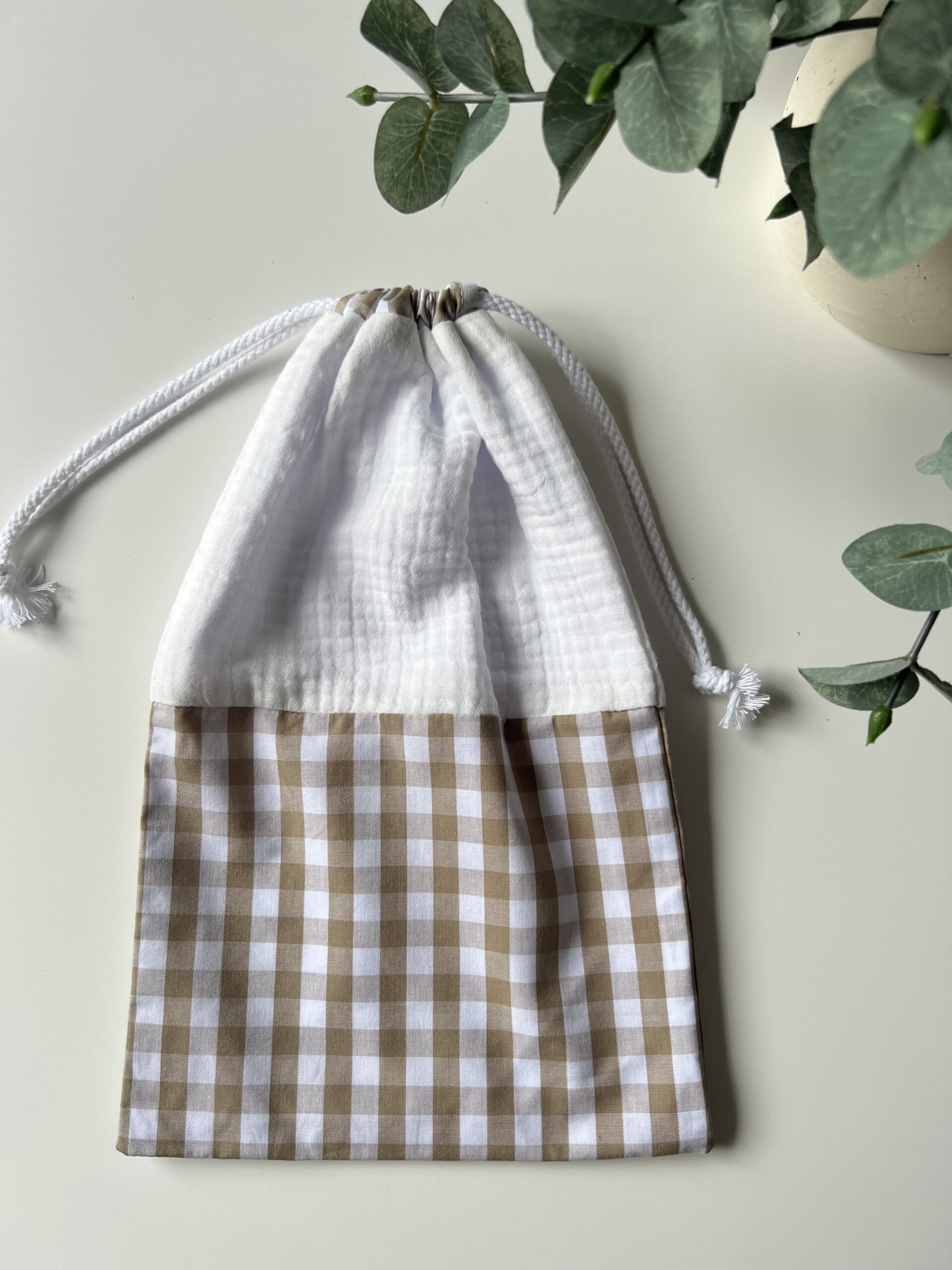 Bolsa multiusos vichy beige