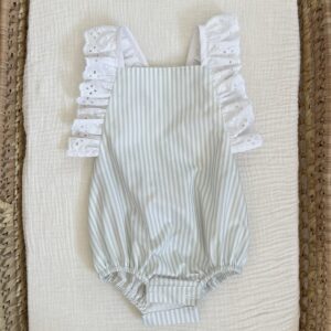 Pelele Santorini rayas verdes – Talla 1/3 m